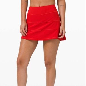 lululemon pace rival MR skirt *long dark red 4